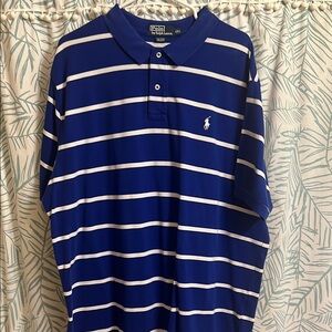 Polo by Ralph Lauren Blue and White Striped Polo Shirt
